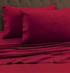 Tribeca Living Heavyweight Flannel Fitted Sheet, King In Deep Red