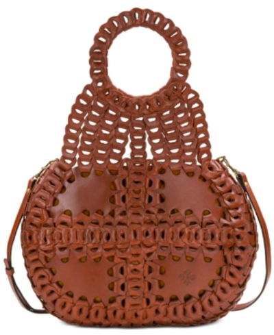Patricia Nash Pisticci Chainlink Leather Shoulder Bag In Florence/gold