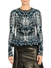 ALEXANDER MCQUEEN CRYSTAL JACQUARD PEPLUM CARDIGAN,0400012510091