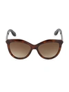 GIVENCHY 55MM OVERSIZED ROUND TORTOISESHELL SUNGLASSES,0400095547109