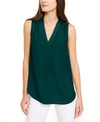 ALFANI SATIN V-NECK TANK TOP, CREATED FOR MACY'S