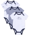 LITTLE ME BABY BOYS PUPPY TOILE BODYSUITS, PACK OF 3
