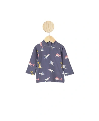 Cotton On Kids' Baby Boy Nb Fraser Long Sleeve Rashie In Blue