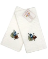 MOD LIFESTYLES SEASHELLS EMBROIDERY WAFFLE TERRY TOWEL, 16" X 24", PACK OF 2