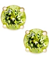 Macy's Birthstone Stud Earrings In 14k Gold Or 14k White Gold In Peridot