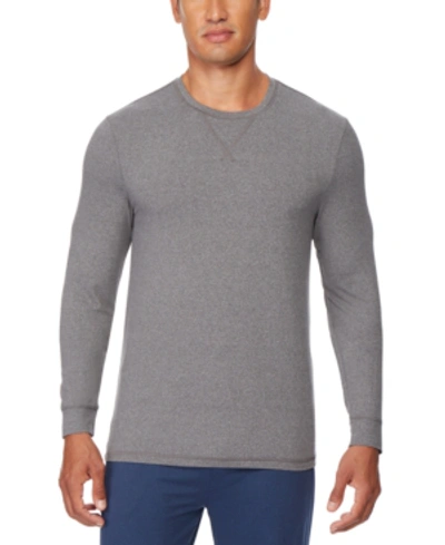 32 Degrees Men's Ultra Lux Long-sleeve Sleep T-shirt In Dk Ht Grey