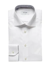 ETON MEN'S SLIM-FIT PAISLEY-DETAIL SOLID DRESS SHIRT,0400010461939
