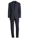 CANALI MEN'S IMPECCABILE HIGH PERFORMANCE FABRIC CLASSIC-FIT WOOL PLAID SUIT,0400010794975