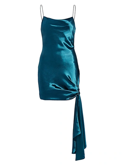 Cinq À Sept Women's Ryder Satin Mini Dress In Lazuli