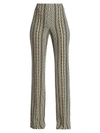 AKRIS WOMEN'S FARRAH DOUBLE FACE TWEED BOOTCUT PANTS,0400011243301