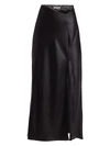 ALEXANDER WANG T WOMEN'S WET SHINE MIDI SKIRT,400011844688