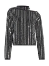 RTA LANGLEY CUT-OUT SEQUIN STRIPE SWEATER,400011772959