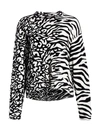 PROENZA SCHOULER WHITE LABEL MIXED ANIMAL-PRINT JACQUARD PULLOVER,400012019149