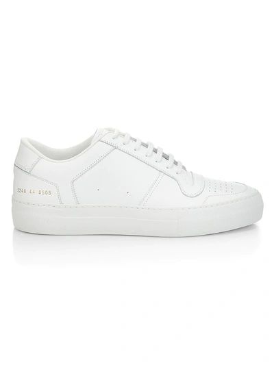 Common Projects Men's Full Court Leather Low-top Sneakers In White