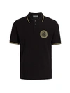 VERSACE JEANS COUTURE NEW BUTTONS LOGO POLO SHIRT,400012712172