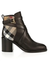 BURBERRY PRYLE VINTAGE CHECK LEATHER ANKLE BOOTS,400012424418