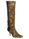 GESTUZ WOMEN'S CIANA PYTHON EMBOSSED LEATHER BOOTS,400013018272