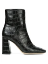 Sam Edelman Women's Codie Croc-embossed Ankle Boots In Black