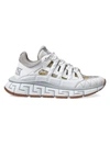 Versace White Leather Sneakers In Multi