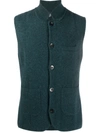 N•PEAL COLLARED CASHMERE WAISTCOAT