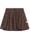 DOLCE & GABBANA EMBROIDERED TWEED SKATER SKIRT