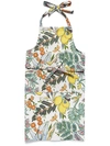 La Doublej Botanical Print Apron In White