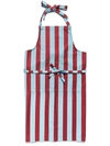 La Doublej Stripe-print Cotton Apron In Blue