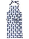 La Doublej Pineapple Print Apron In White