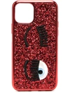 Chiara Ferragni Iphone 11 Glitter-detail Case In Red
