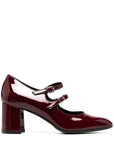 Carel Alice Patent Leather Pumps In Red