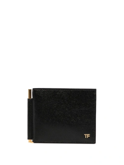 Tom Ford Bi-fold Hinge Cardholder In Black