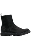 OFFICINE CREATIVE ZIPPED LEATHER ANKLE BOOTS