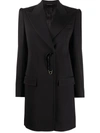 GIVENCHY SAFETY PIN-DETAIL FITTED COAT