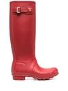 Hunter Knee Boots In Red