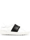 Valentino Garavani Rockstud Untitled Sneakers In Black,white