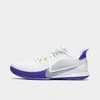 Nike Men's Mamba Fury Basketball Sneakers From Finish Line In White