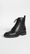 Vince Cabria Lug Water Resistant Lace-up Boot In Black