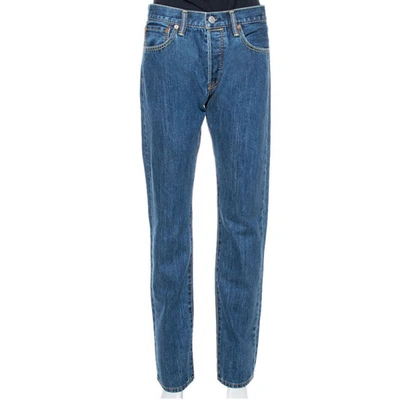 Pre-owned Burberry Blue Denim Farndon Straight Leg Jeans M