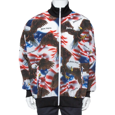 Pre-owned Palm Angels Multicolor Eagle And Flag Print Track Jacket Xl