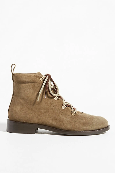 Naguisa Raso Lace-up Boots In Brown