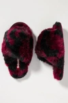 Sorel Go Mail Run Faux Fur-lined Suede Slippers In Purple