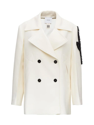 Patou Blazer Con Dettaglio Logo Su Spalla In White