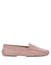 TOD'S TOD'S WOMAN LOAFERS LIGHT PINK SIZE 5.5 CALFSKIN,11261857OQ 12