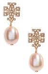 TORY BURCH KIRA BAROQUE PEARL DROP EARRINGS,60525