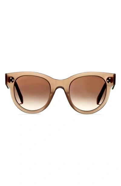 Celine 48mm Gradient Cat Eye Sunglasses In Brown