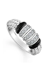 LAGOS BLACK CAVIAR DIAMOND RING,02-80733-CB7