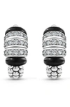 LAGOS BLACK CAVIAR DIAMOND EARRINGS,01-81923-CB