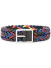 Paul Smith Woven Belt In Blue