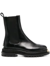 SANDRO MID-CALF LEATHER BOOTS