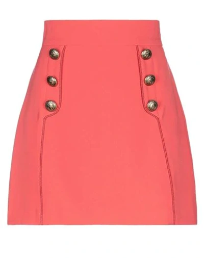 Elisabetta Franchi Mini Skirt In Coral